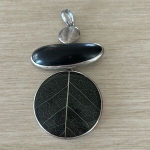 Silpada Sterling Silver , Black Ebony Wood Pendant